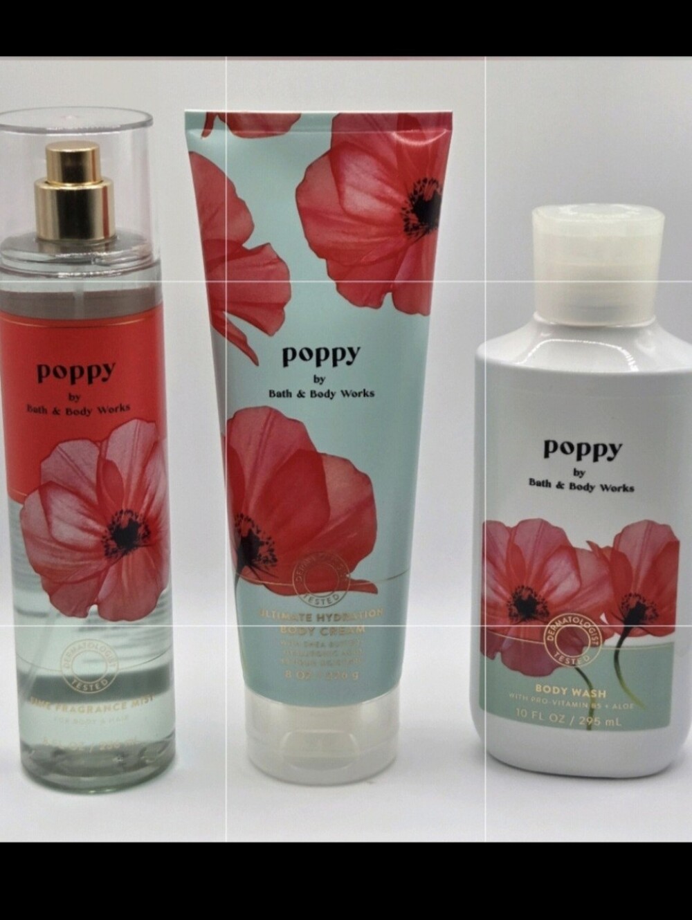 Bath and Body Works Poppy Bundle 3PC New!